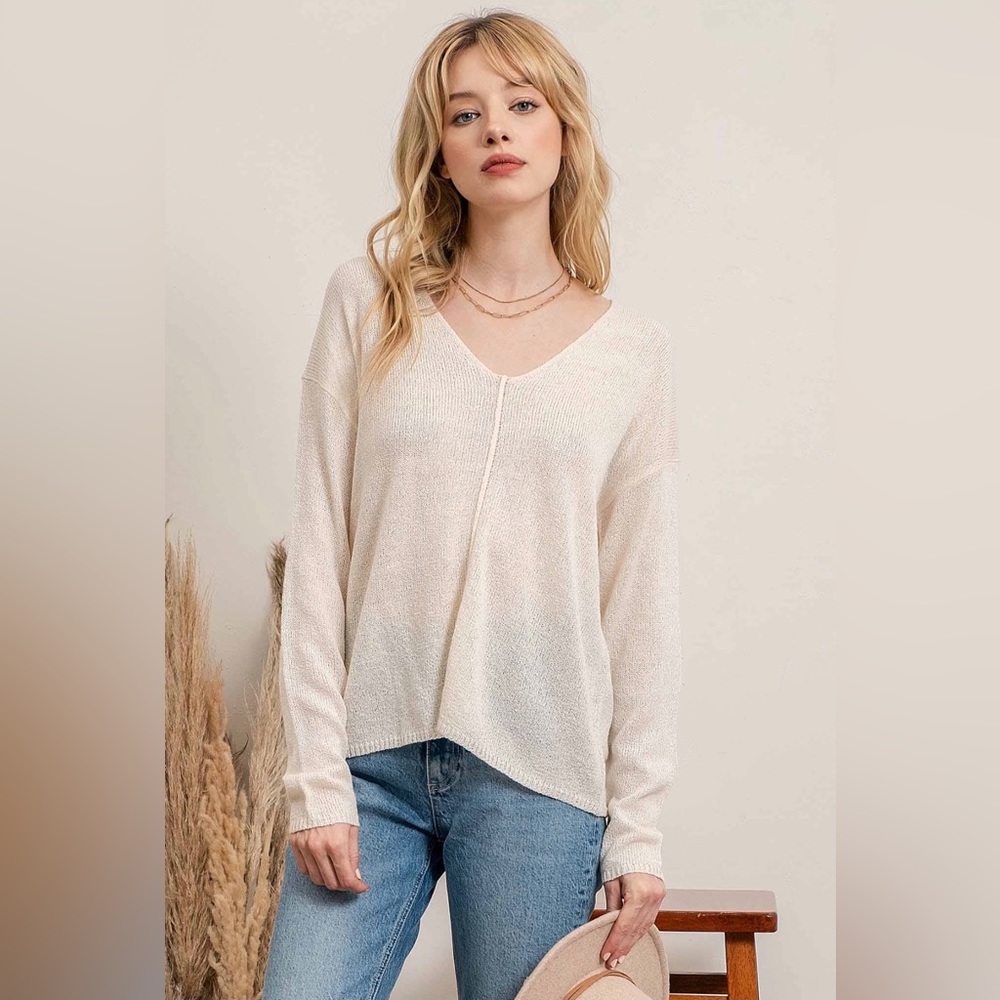 S9-Back Button Sweater-Oatmeal